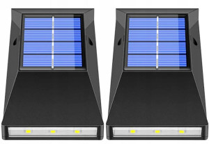 2x Kinkiet Solarny Lampa Elewacyjna LED Ogrodowe