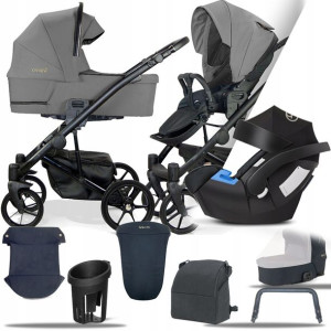 Wózek 3w1 Milu Kids Lluvia Luv 06 I + Cybex Aton