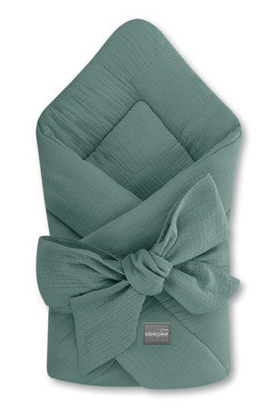 Rożek niemowlęcy muślinowy Ocean Green Sleepee