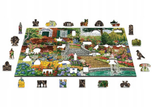 Drewniane Puzzle z figurkami - Ogród, 505 element