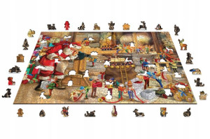Drewniane Puzzle z figurkami Warsztat Świętego Mi