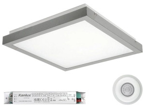 KANLUX Lampa Sufitowa Plafon z Czujnikiem Ruchu TYBIA LED 32x32cm