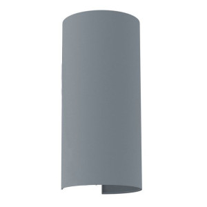 Półokrągła lampa ścienna Velero 8043 z tkaniny do salonu szara