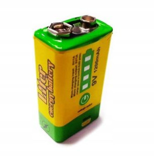 Bateria 9V Akumulator Li-Ion 1200mAh 6F22