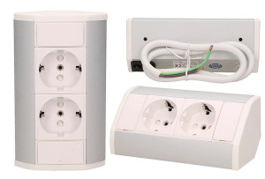 ORNO Gniazdo Meblowe Podszafkowe 2x 230V Schuko