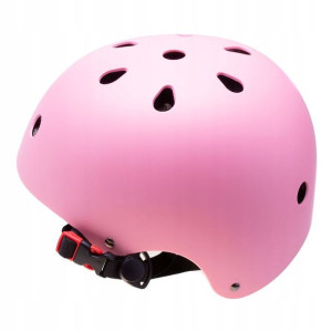 Kask regulowany dla dziecka na rower różowy M
