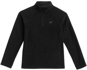 Bluza polarowa dla chłopca głęboka czerń HJZ21 JBIMP001B 20S
