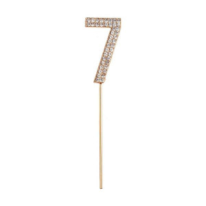 Topper Na Tort Liczba 7 Srebrna 10 Cm Urodziny