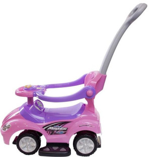 Jeździk Mega car z popychaczem - różowy