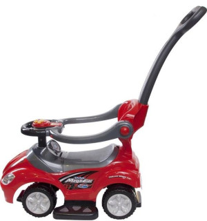 Jeździk Mega car z popychaczem - czerwony