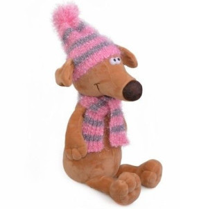Przytulanka Maskotka PIESEK Chihuahua Chucha 42cm SZARA