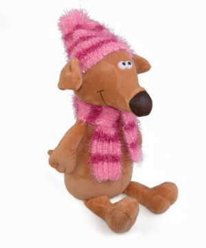 Przytulanka Maskotka PIESEK Chihuahua Chucha 42cm RÓŻOWA