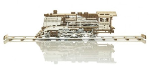 DREWNIANE Puzzle Mechaniczne Klocki 3D 384el Pociąg i Tory