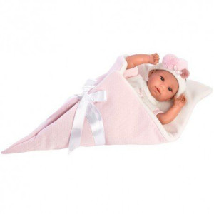 Hiszpańska lalka bobas dziewczynka bebita w rożku płacze 36cm