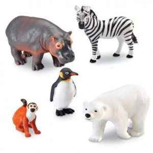 Duże Figurki Zabawki zwierzęta w zoo zestaw 5 szt.