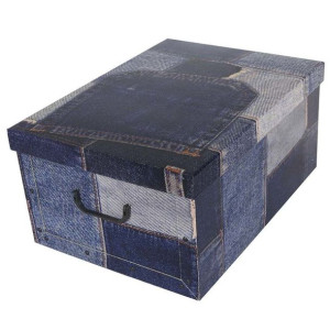 Pudełko kartonowe 51x37x24 MAXI PATCHWORK JEANS