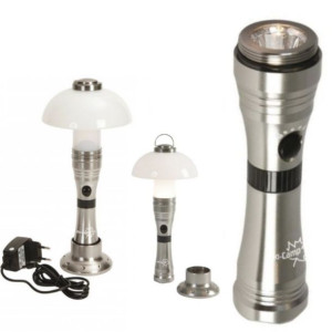 2w1 Latarka i Lampka Turystyczna 230v lub bateria
