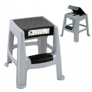 Taboret Stołek DRABINKA ze schowkiem 48,5cm 150kg