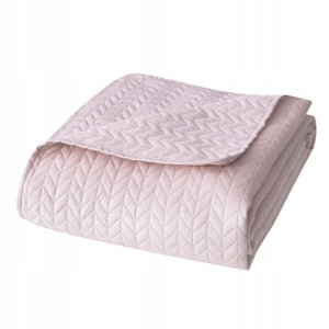 Pudrowa Narzuta Na Fotel Velvet Welur 70x150 Moxie