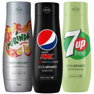 3x Syrop Sodastream 7up Pepsi Mirinda Bez Cukru