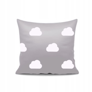 Szara Poszewka Do Zasłony W Chmurki 45x45 CLOUDS