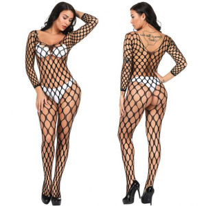 Bodystocking Siateczka Z Dziurą W Kroku Duże Dziury