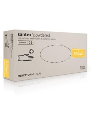 Rękawiczki lateksowe Santex Powdered roz. XS
