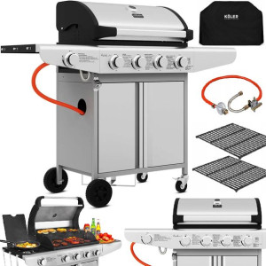 Grill Gazowy Koler Relish v1-Silver 16kW + GRATIS