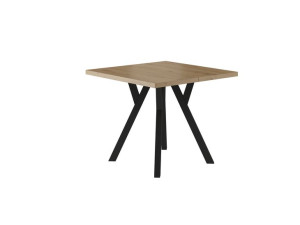 Stół MERLIN 90(240)x90 rozkładany dąb artisan/czarny SIGNAL