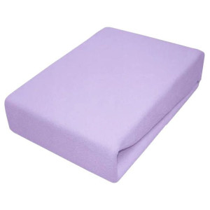 Prześcieradło Frotte Exclusive z Gumką Grube 90x200 Lila