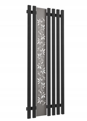 Grzejnik Dekoracyjny Bloom 140/60 Czarny Struktura