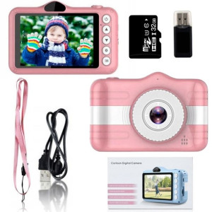 Aparat Cyfrowy Dla Dzieci Kamera Zabawka 20 Mpx + Karta 32gb