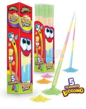 Słomki Johny Bee Fruit Straws z oranżadką XL 150szt.