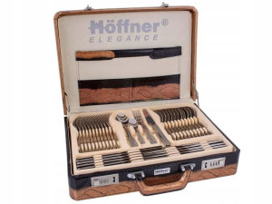 Sztućce w walizce 72el komplet satyna 12os HF2844s