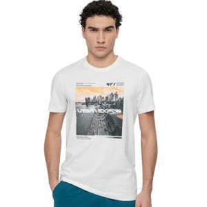 T-shirt męski 4F H4L22 TSM011 biały
