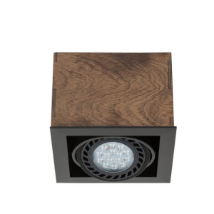 Podtynkowa lampa drewniana Box ES111 kwadratowy wpust do zabudowy