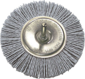 Szczotka tarczowa ścierna fi 100mm, trzpień 6mm proline
