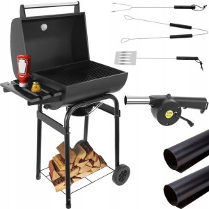 Grill Xxl Ogrodowy Węglowy Z Pokrywą + Gratisy