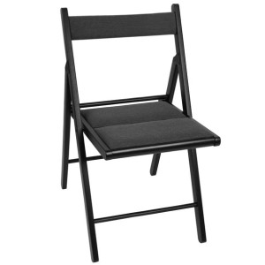 TERJE Czarne składane krzesło, wyściełane siedzisko IKEA