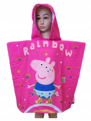 Świnka Peppa Ręcznik kąpielowy z kapturem PONCZO