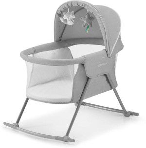 Kinderkraft Lovi łóżeczko z funkcją kołyski Grey