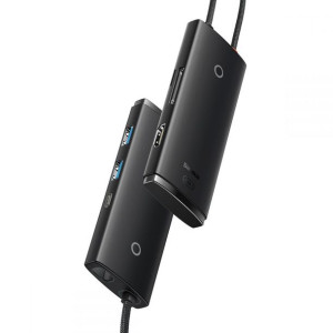 Baseus Lite SERIES BS-OH019 HUB ADAPTER TYPE-C 6-PORT czarny