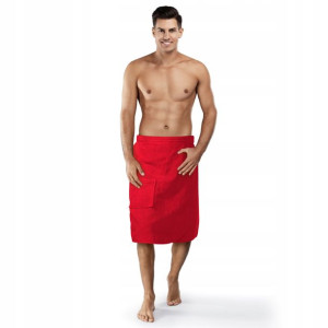 Kilt Męski Ręcznik Bawełniany Sauna Czerwony L/xl