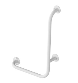 Poręcz kątowa lewa 40/60 cm Ø32 BIAŁA