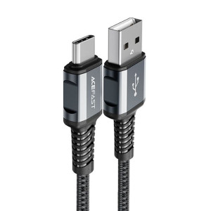 Acefast Kabel Usb - Usb Typ C 1,2m, 3a Szary (c1-04 Deep Space Gray)