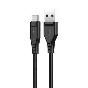 Acefast Kabel Usb - Usb Typ C 1,2m, 3a Czarny (c3-04 Black)