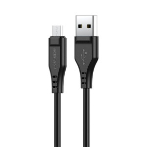 Acefast Kabel Usb - Micro Usb 1,2m, 2,4a Czarny (c3-09 Black)