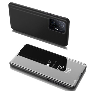 Clear View Case Futerał Etui Z Klapką Xiaomi Mi 11t Pro / Mi 11t Czarny