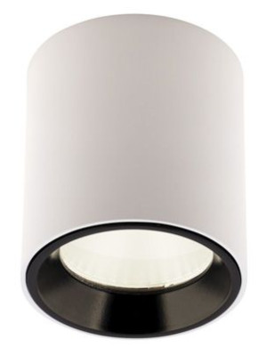 Maxlight C0155 Lampa Sufitowa Tub Okrągły Biały+ Pierścień Ozdobny Biały Rc