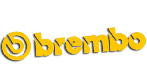 Wycinana naklejka BREMBO żółta